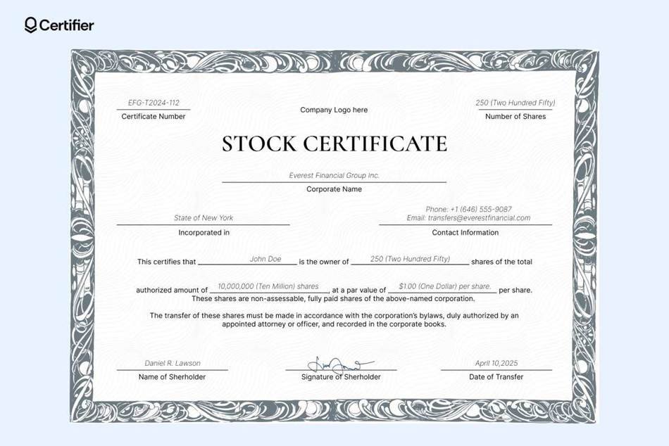 Free Stock Certificate Templates to Edit