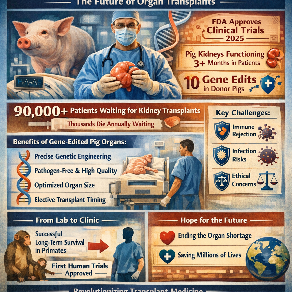 Pig Organ Xenotransplantation: How Genetically Engineered Animal Organs Could Revolutionize Transplant Medicine