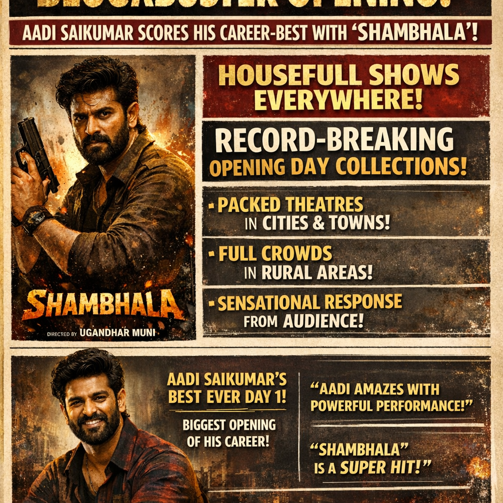 Shambhala Box Office Day 1: Aadi Saikumar's Biggest Career Opening Marks Major Success in Telugu Cinema